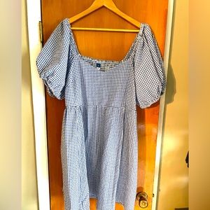 Blue & White Gingham Old Navy Dress